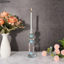 bougeoir en cristal géométrique pour décoration moderne et romantique