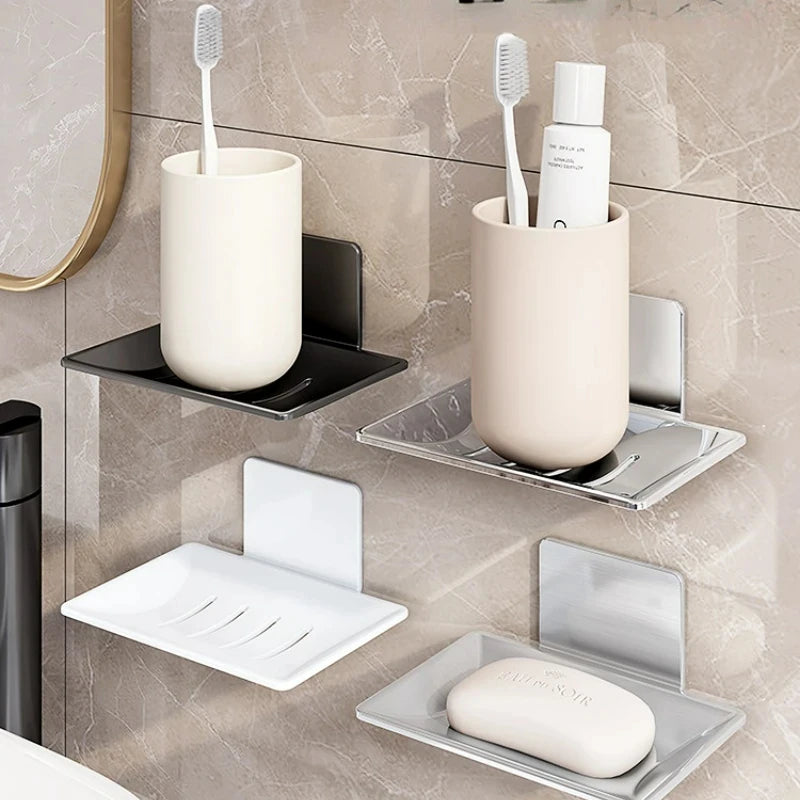 porte-savon mural en aluminium pour rangement pratique et moderne - vue 3 sur 9
