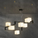 plafonnier led suspendu marbre blanc design moderne décoratif idéal villas