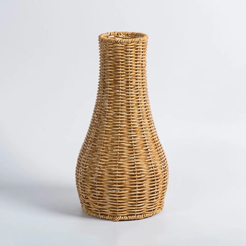 vase tissé à la main en imitation rotin pour fleurs et plantes décoratives - vue 9 sur 8