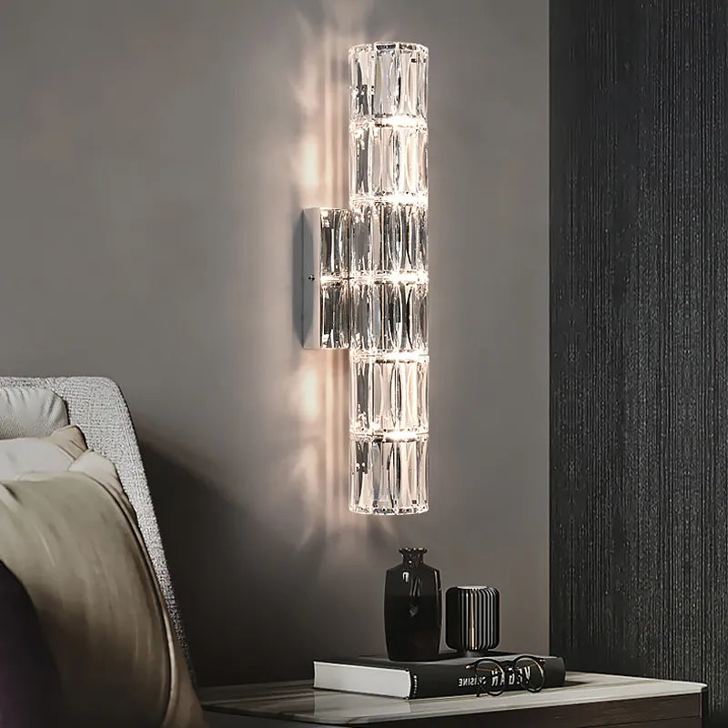 Applique villa luxe cristal murale