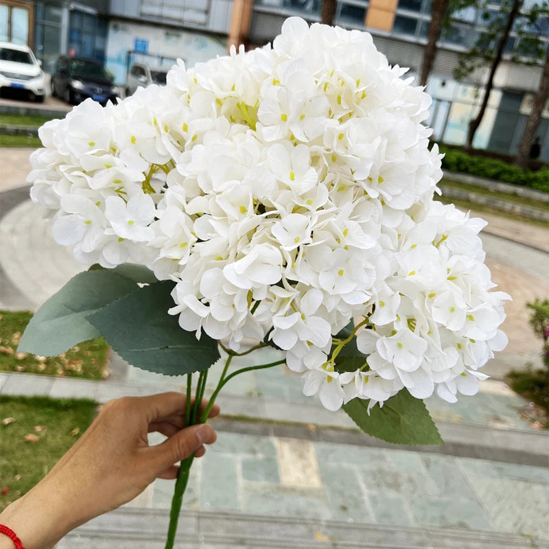 grande hortensia artificielle tactile pour décoration mariage et événements - vue 2 sur 9