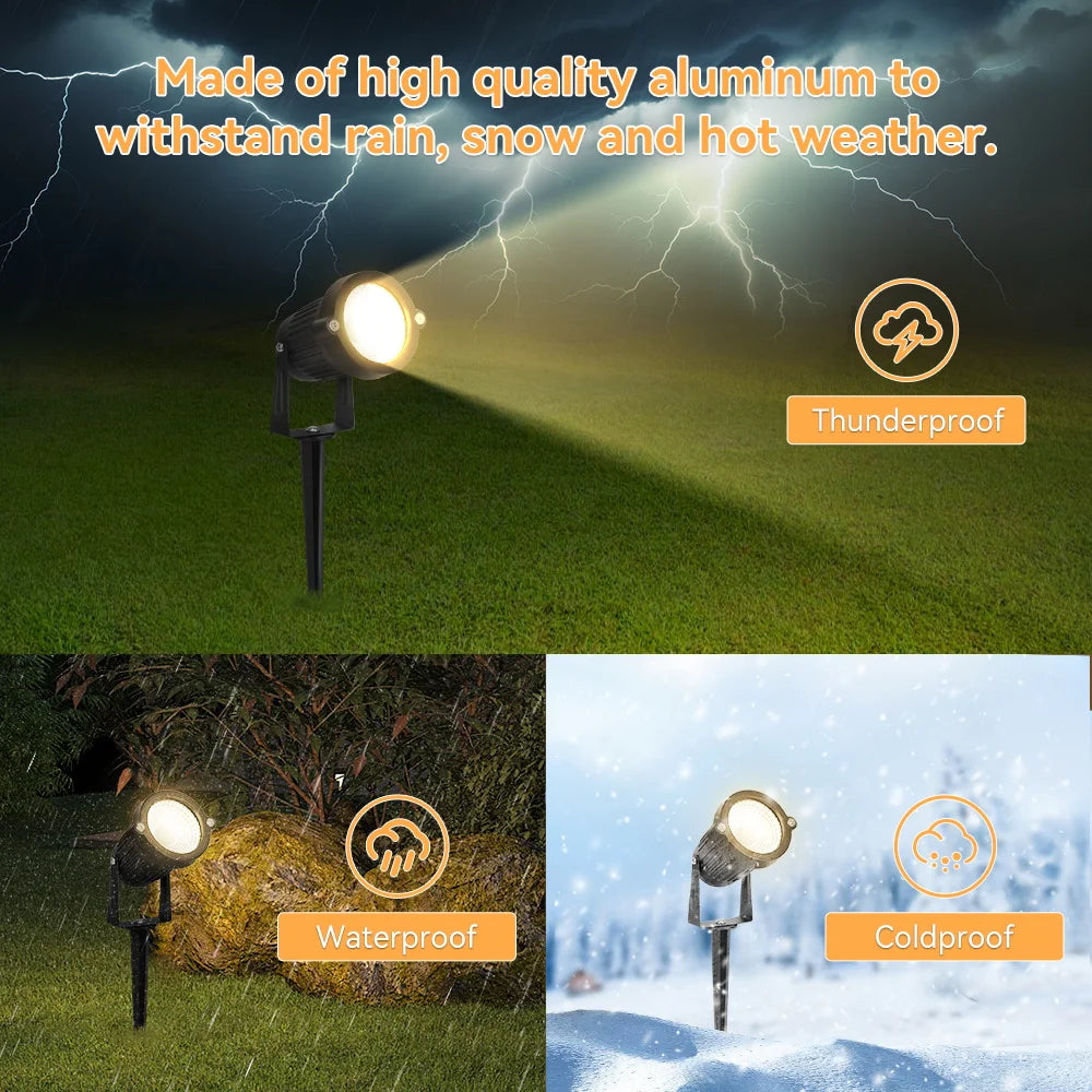 lampes de jardin led étanches pour éclairage extérieur décoratif - vue 3 sur 7