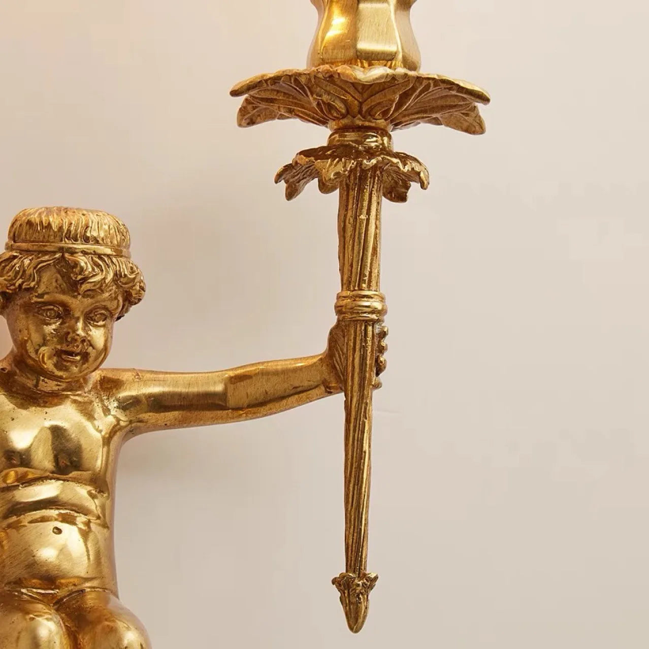 applique murale nordique ange en cuivre luminaire décoratif classique européen - vue 4 sur 7