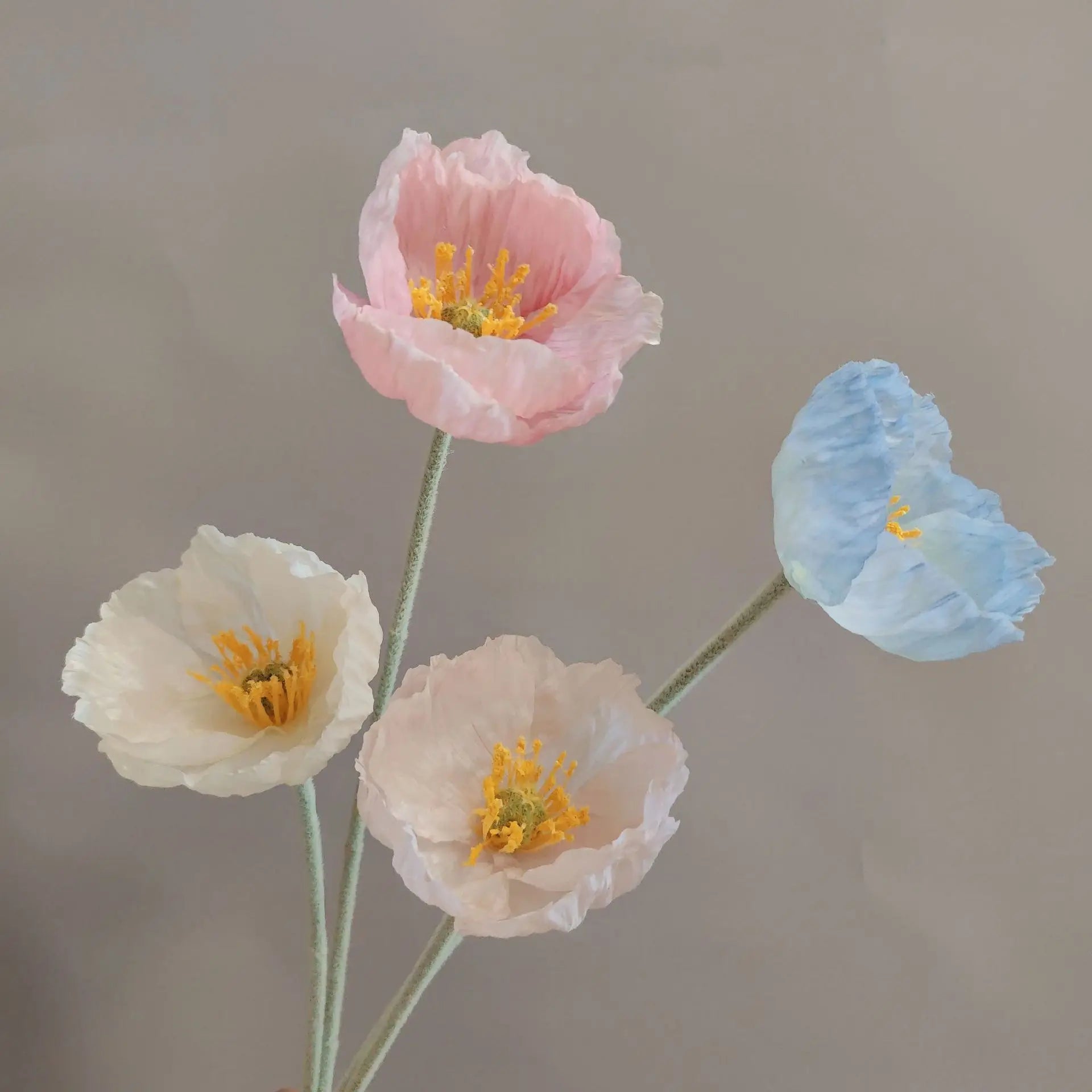 branche de fleurs artificielles pavot pour décoration et bricolage - vue 2 sur 10