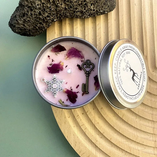 bougies parfumées en cristal avec fleur cadeau fait main pour aromathérapie - vue 8 sur 9