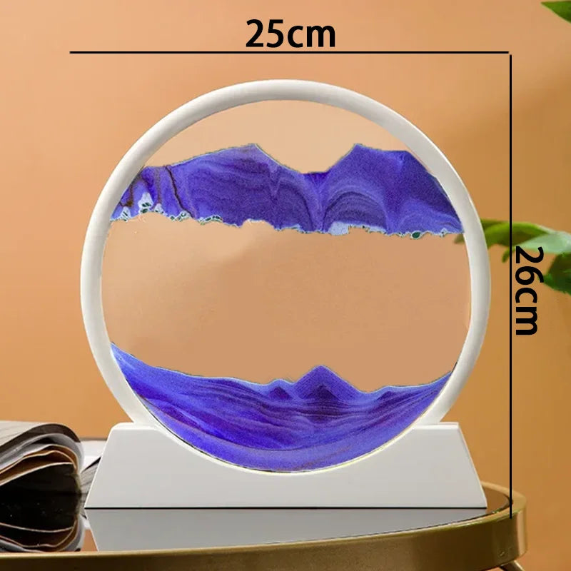 sablier en verre 3d paysage de sable en mouvement décoration artistique - vue 47 sur 54