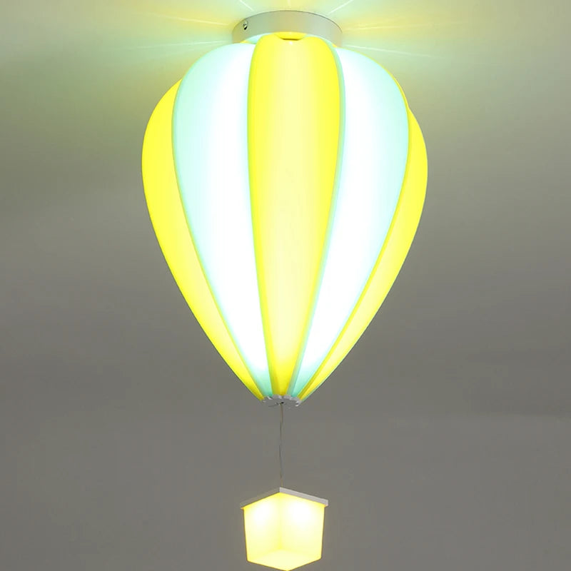 Kids Children's Ceiling Chandelier Light Air Ballon Design Remote Control LED Pendant Chandelier Lamps White Pink Yellow Blue - vue 7 sur 16