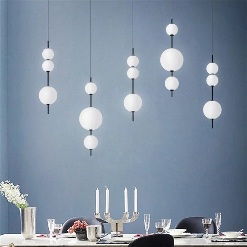 suspension en perles design pour décoration intérieure moderne - vue 2 sur 8