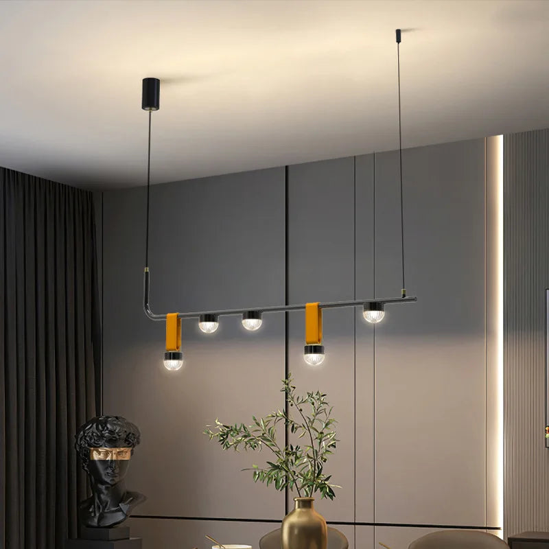 suspension design en cuir pour intérieur lumineux et élégant - vue 4 sur 7