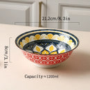 ensemble 4 bols ceramique boheme motifs soupe 20cm