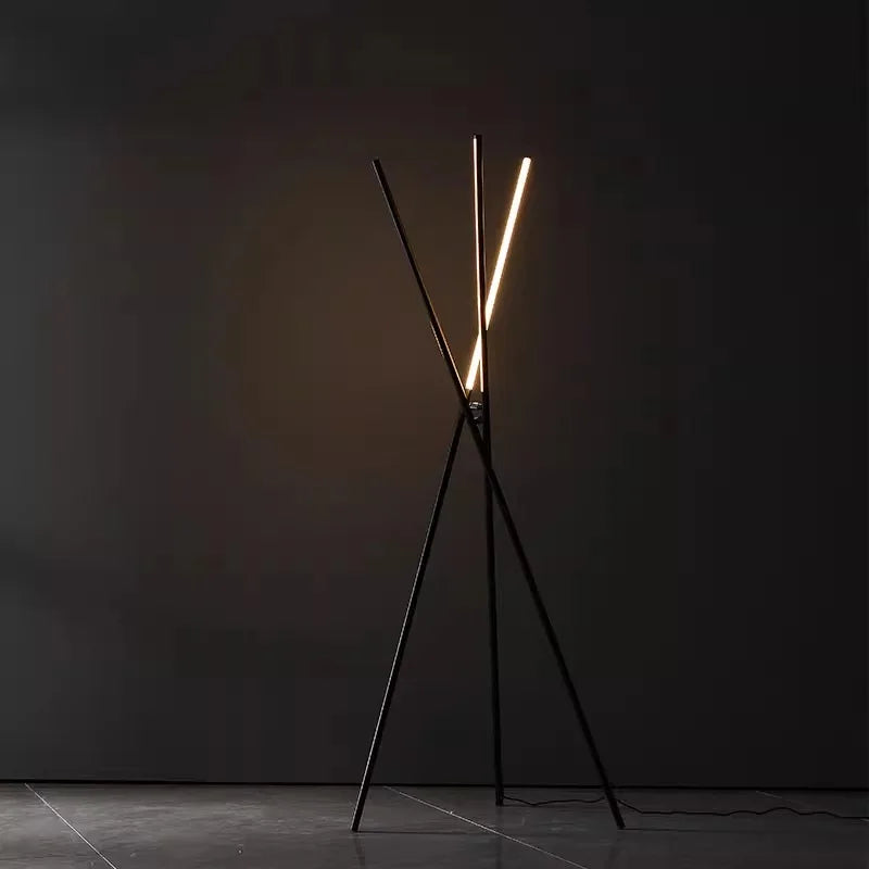 Minimalisme moderne lampadaire LED salon canapé côté créativité atmosphère lampadaires chambre interrupteur au pied luminaires - vue 4 sur 7