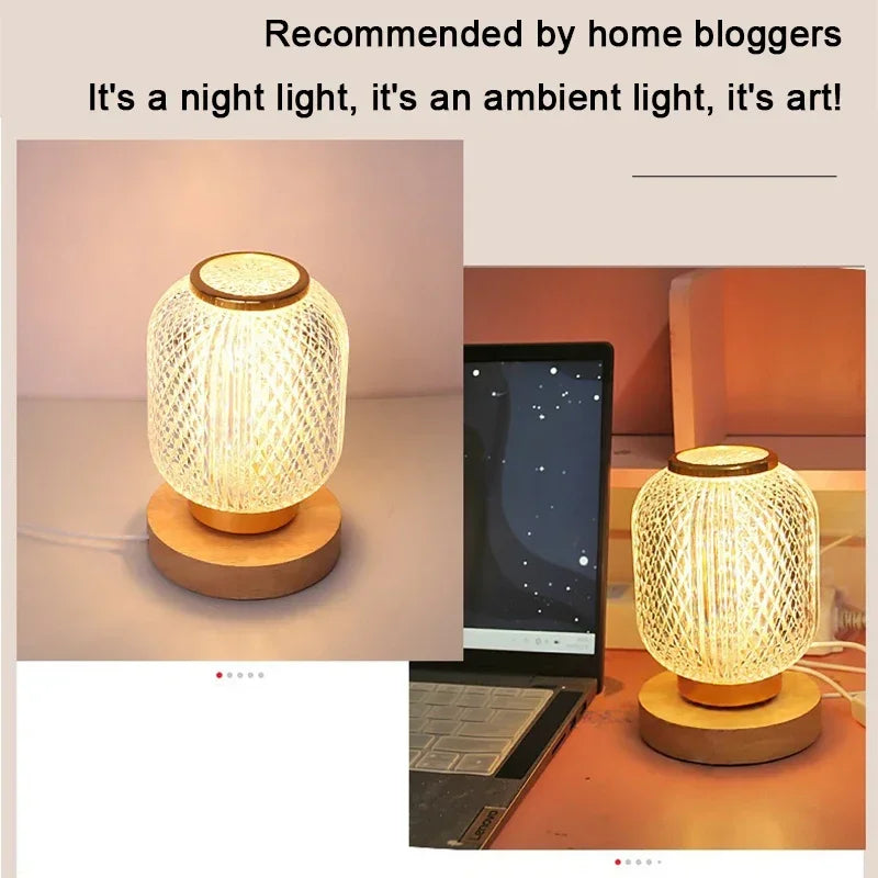 lampe à poser en cristal led rechargeable pour décoration intérieure - vue 6 sur 7