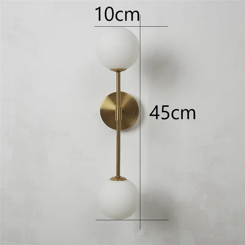 Applique murale post-modernes LED applique murale en verre Simple doré avec ampoule G9 nordique créative chambre salon allée lampe de chevet - vue 7 sur 10