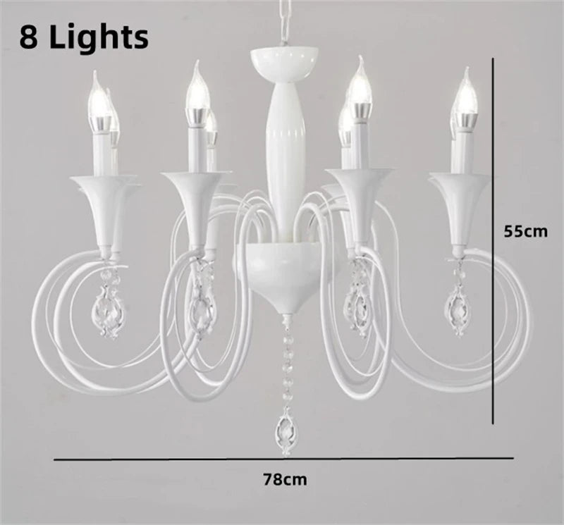 lustre en fer de style campagnard européen et américain pour intérieur - vue 4 sur 6