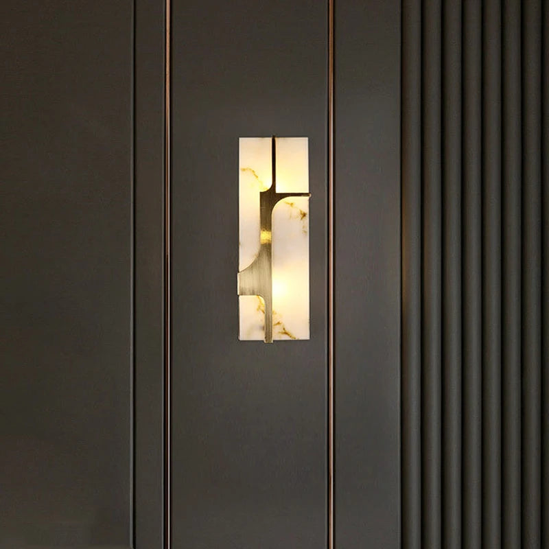 applique murale style chinois rétro imitation marbre led