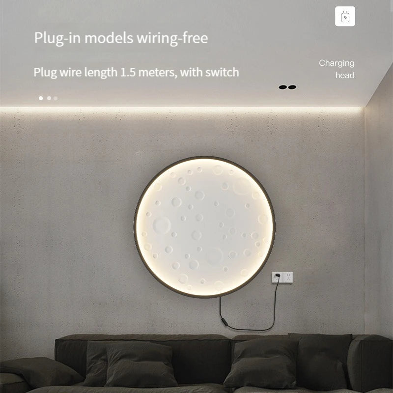 applique murale nordique moderne led rechargeable décorative - vue 4 sur 14