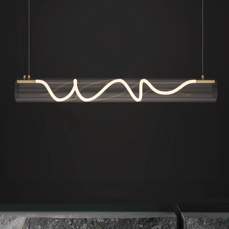 lustre design en acrylique pour éclairage décoratif intérieur - vue 3 sur 7