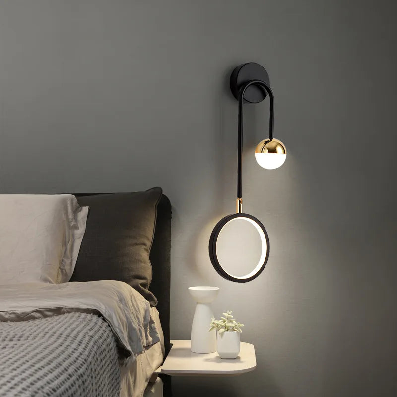 applique murale led rotative moderne nordique de luxe décorative - vue 5 sur 9