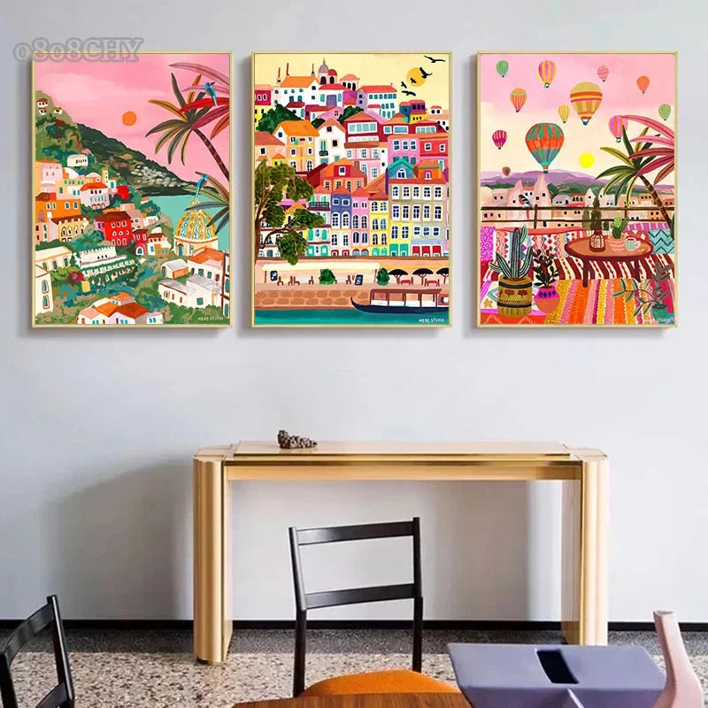 affiches et impressions de paysage abstrait pour décoration intérieure