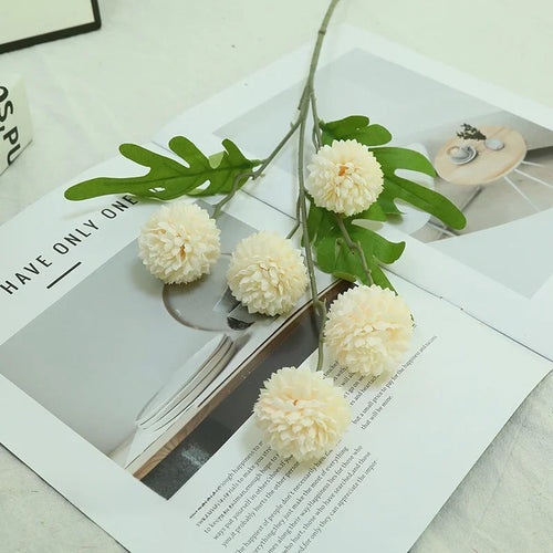 branche de chrysanthème artificielle pour décoration florale élégante - vue 8 sur 14
