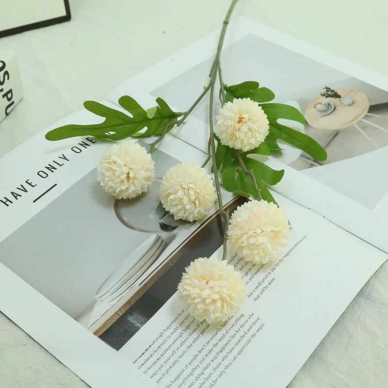branche de chrysanthème artificielle pour décoration florale élégante - vue 7 sur 14
