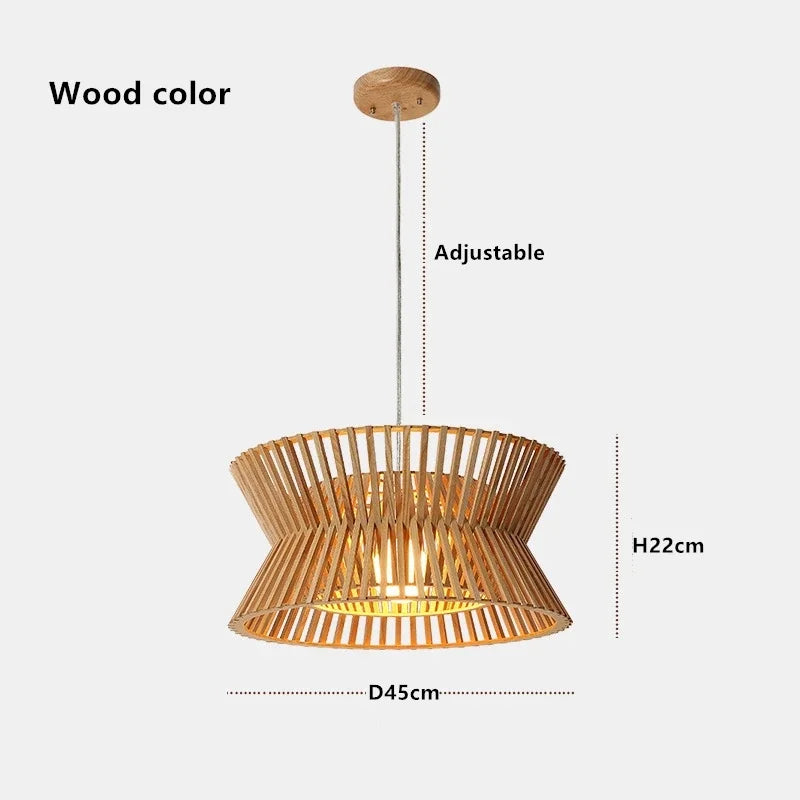 2024 New Creative Solid Wood Chandelier For Living Room Dining Room Office North European Style Indoor Lighting Decoration - vue 8 sur 8