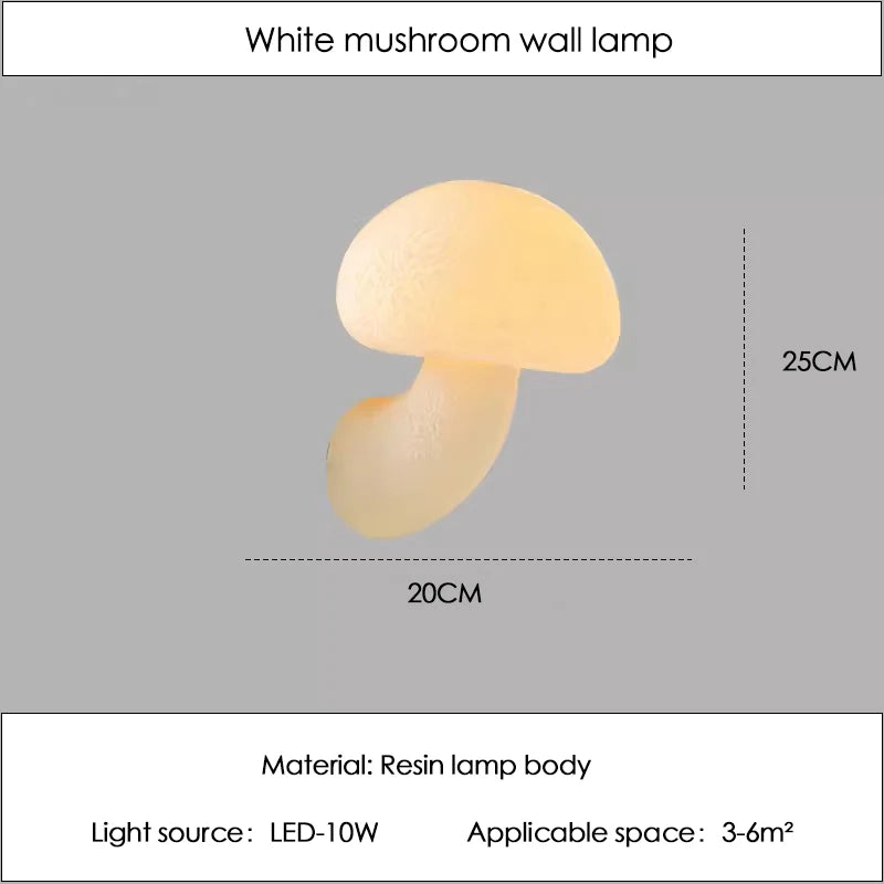 applique murale champignon design nordique pour intérieur extérieur