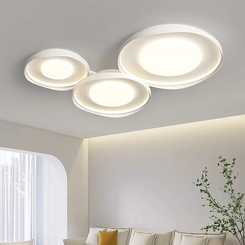 Plafonnier circulaire moderne en fer pour éclairage intérieur