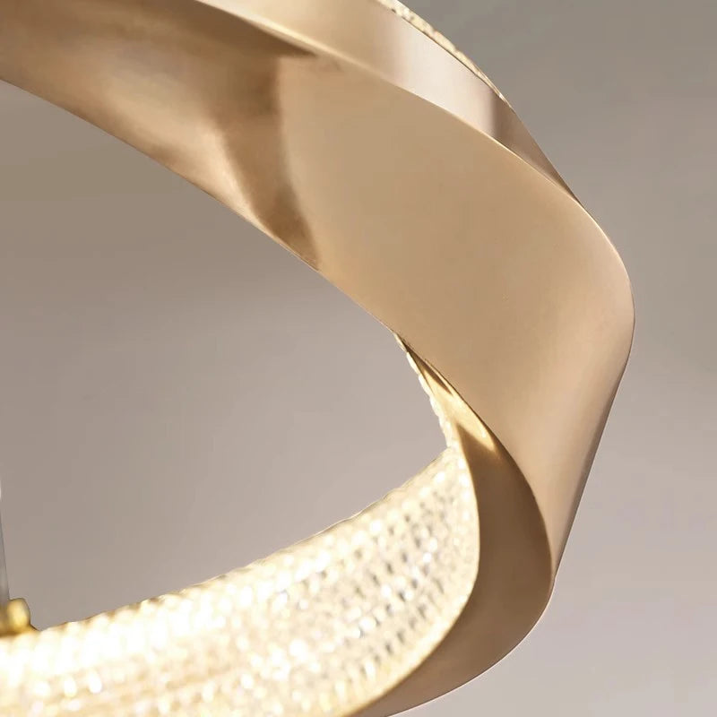 Lustre design moderne décoratif d'intérieur LED - vue 6 sur 7