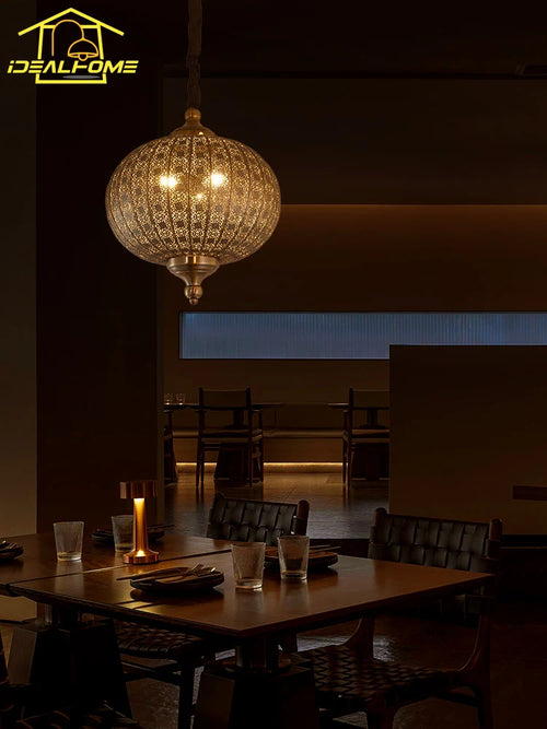 suspension marocaine vintage design pour café et restaurant - vue 5 sur 10