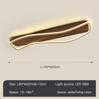 plafonnier led moderne en bois pour décoration intérieure