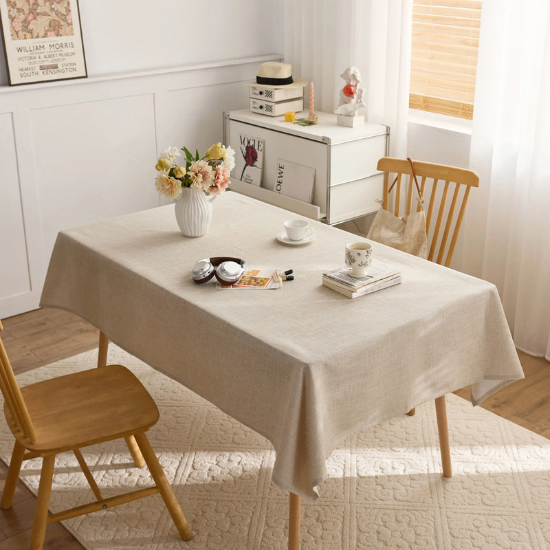 Nappe style japonais uni polyester lavable table élégante