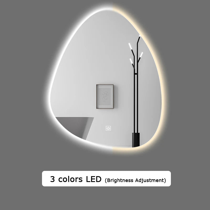 miroir intelligent multifonction avec haut-parleur bluetooth et éclairage réglable - vue 10 sur 13