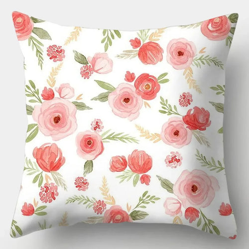 taie d'oreiller carrée fleurs 45 cm x 45 cm