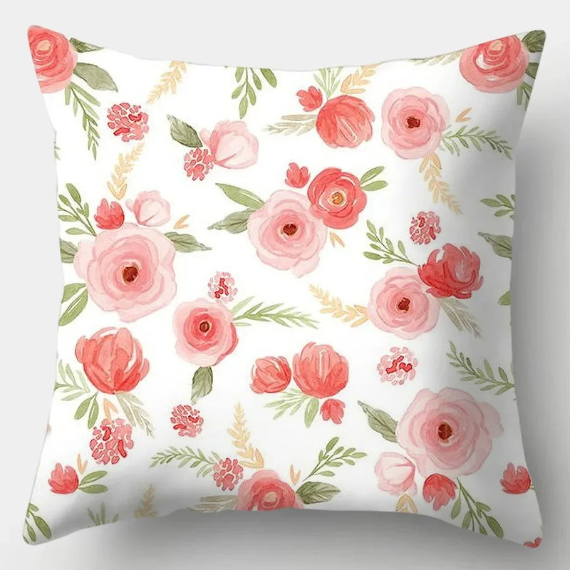 taie d'oreiller carrée fleurs 45 cm x 45 cm