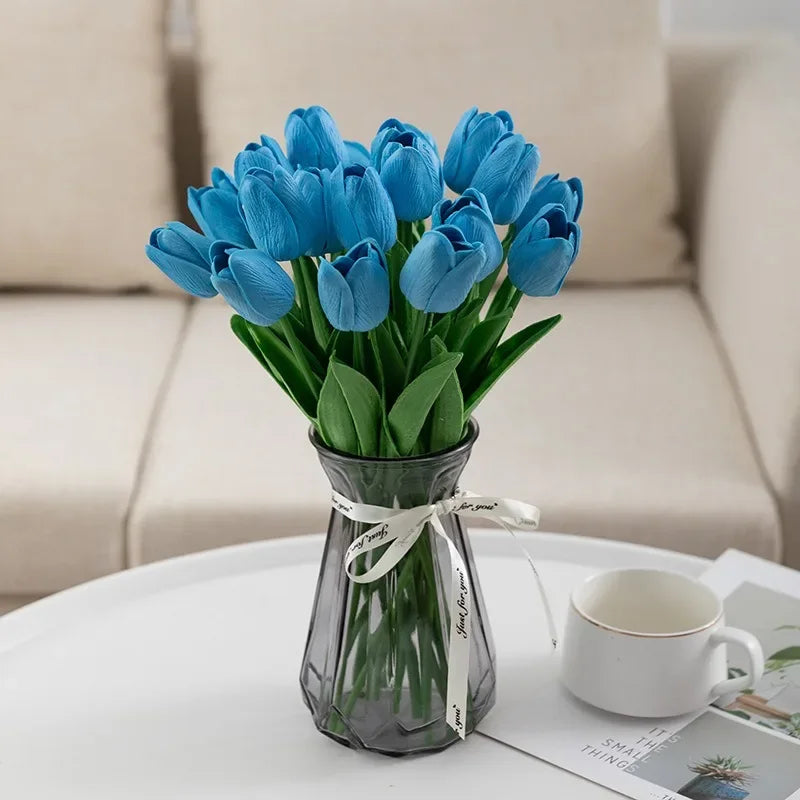 bouquet de tulipes artificielles luxe pour décoration intérieure et mariage - vue 17 sur 17