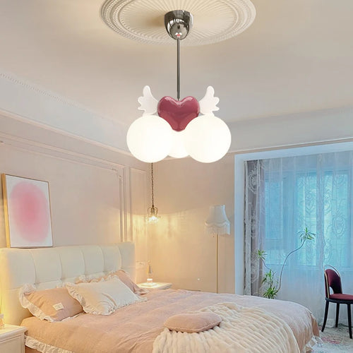 lustre d'amour animé moderne pour chambre d'enfant fille