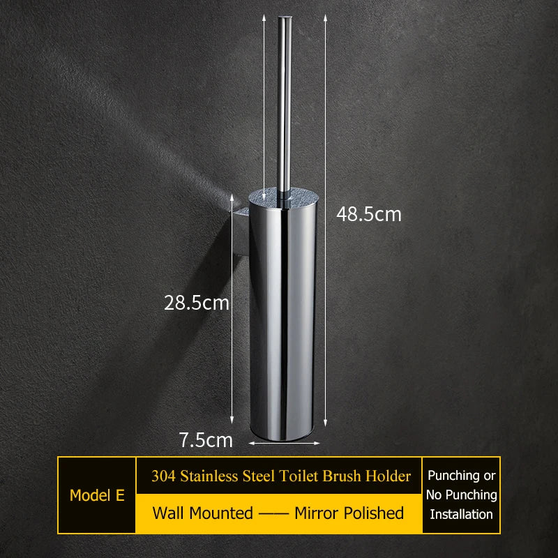porte-brosse mural en acier inoxydable durable sans perforation