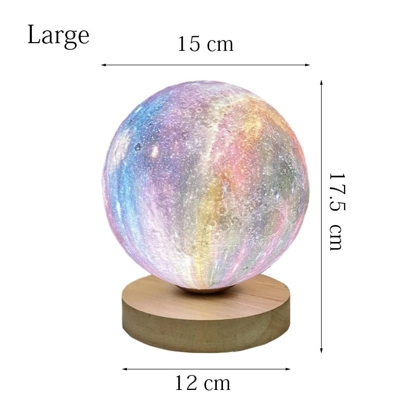 Creative 3D lune lampe de Table technologie mode atmosphère lampe chambre d'enfants étudiant lampe chambre étude lampe décorative - vue 11 sur 12