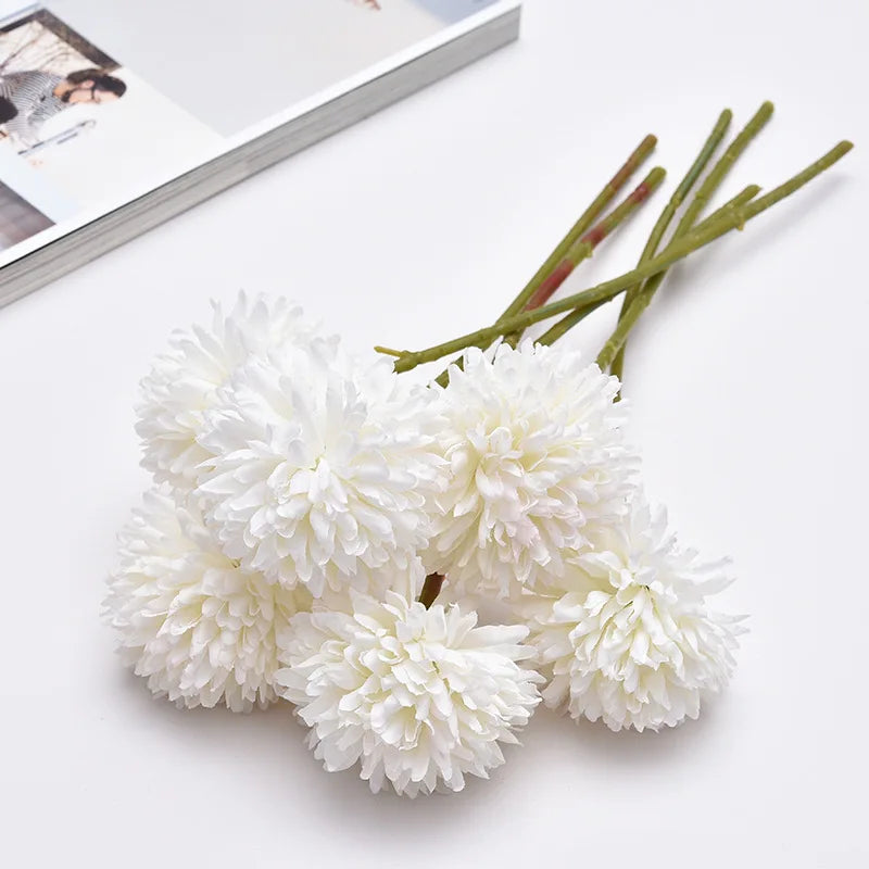 fleur artificielle pissenlit chrysanthème pour décoration mariage et événements - vue 5 sur 14