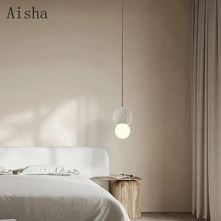 suspension wabi-sabi design nordique luminaire créatif pour intérieur - vue 4 sur 12