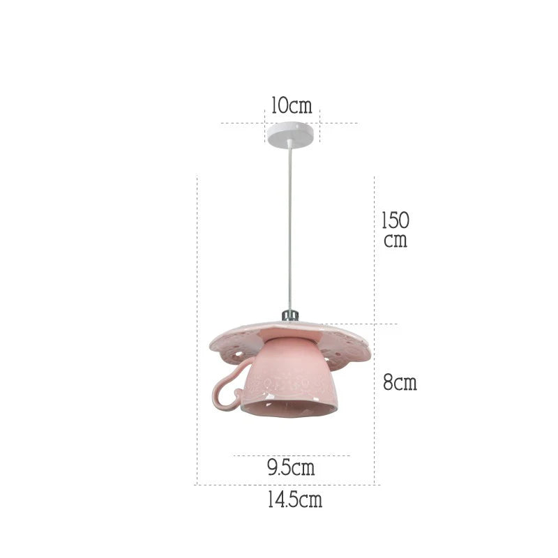 suspension moderne en céramique led théière pour cuisine - vue 16 sur 30