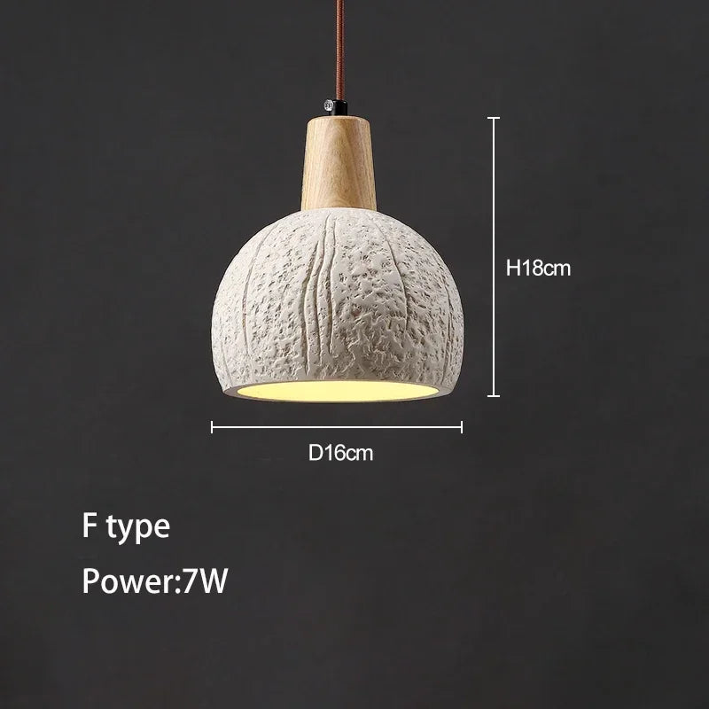 suspension wabi-sabi en ciment et travertin pour décoration intérieure - vue 11 sur 14