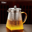theiere verre martelee avec filtre inox resistante chaleur