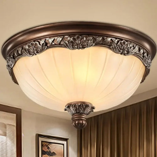 lampes de plafond led rondes design rétro en résine européenne - vue 5 sur 15