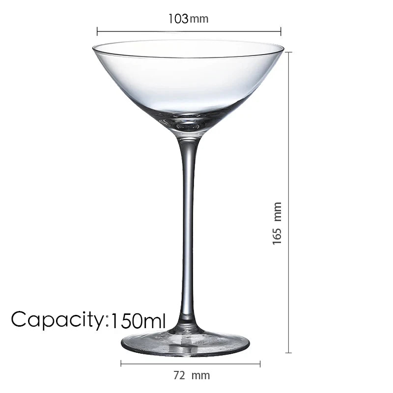 Verre cocktail design artistique margarita champagne verre pied