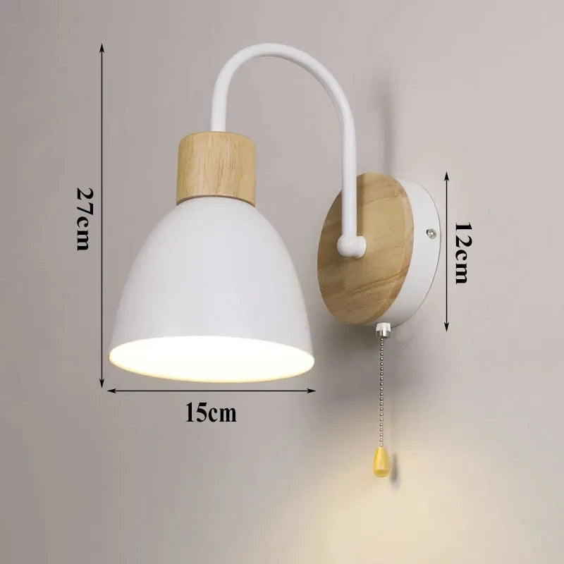 applique murale nordique moderne macaron avec interrupteur led - vue 3 sur 18