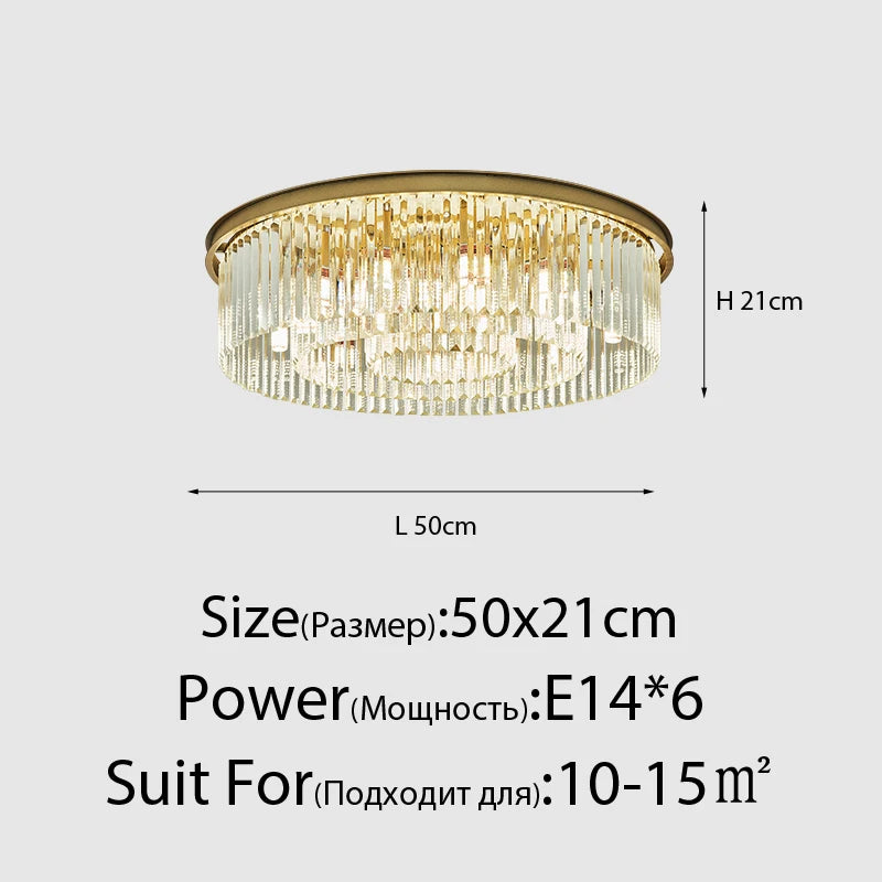 Lustre en cristal LED moderne américain salon salle à manger Villa suspension chambre plafond suspension lampe décor à la maison Lustre - vue 17 sur 21