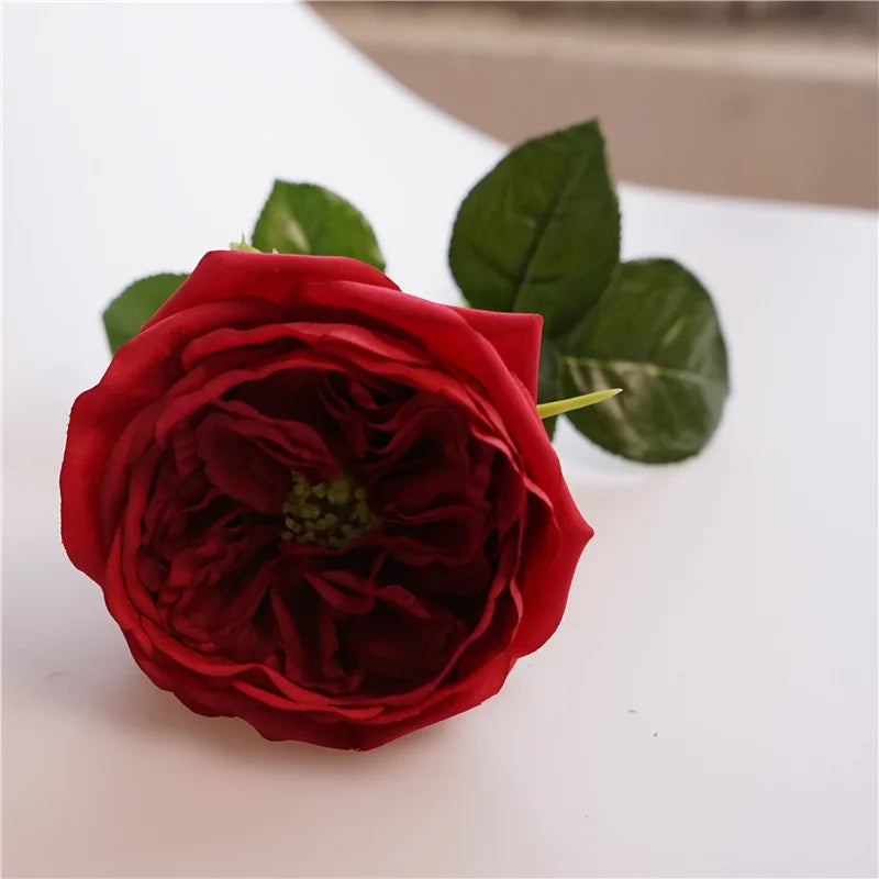 fleurs artificielles rose real touch pour décoration et cadeau - vue 10 sur 11